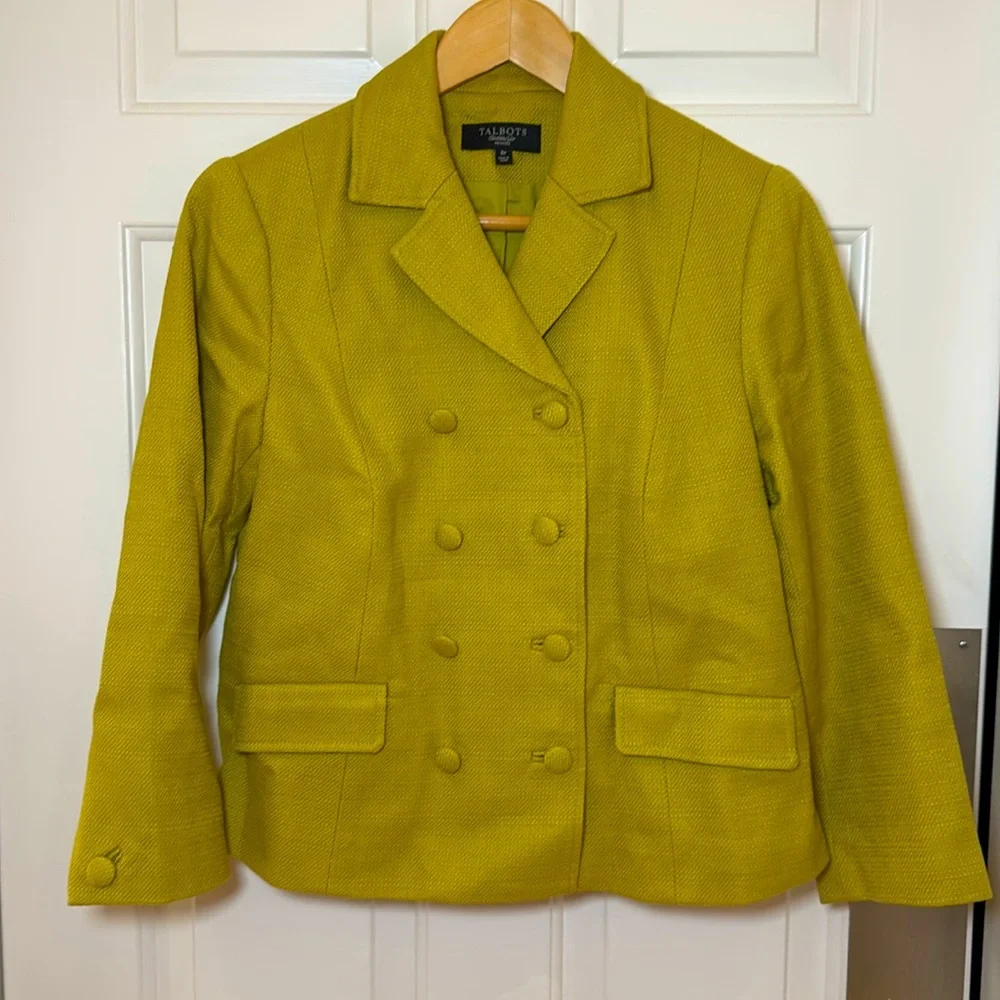 Talbots jacket chartreuse